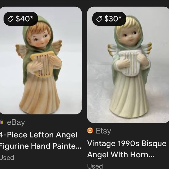 Collector’s Item-Fenton China -Angel playing Harp excellent condition like new - Picture 1 of 7